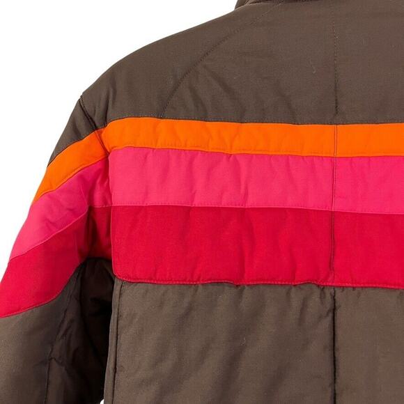 Nike Fit Storm ACG Womens Brown Pink Puffer Winter Jacket Coat Snowboard M - Picture 10 of 16